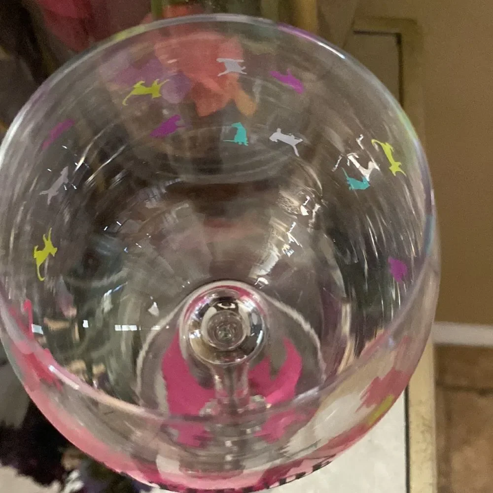 CATITUDE PROBLEM WINE GLASS‎
